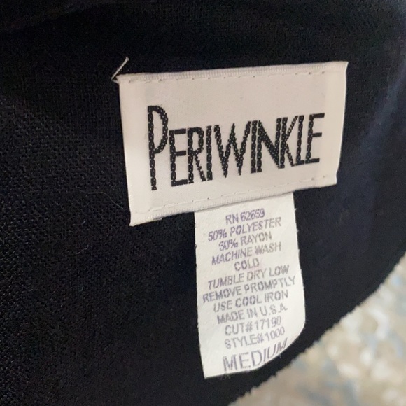 Periwinkle black short sleeve one button cardigan M - Picture 4 of 4